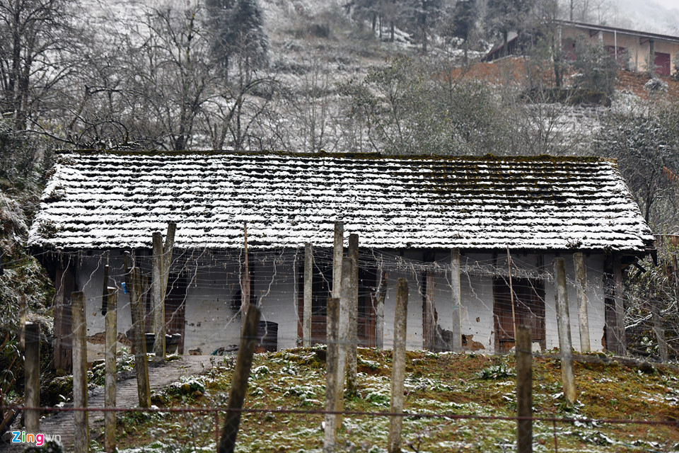 Toàn cảnh tuyết bao phủ trắng đường lên Sa Pa